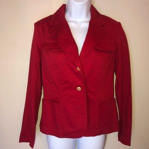 Red stretch fitted jacket